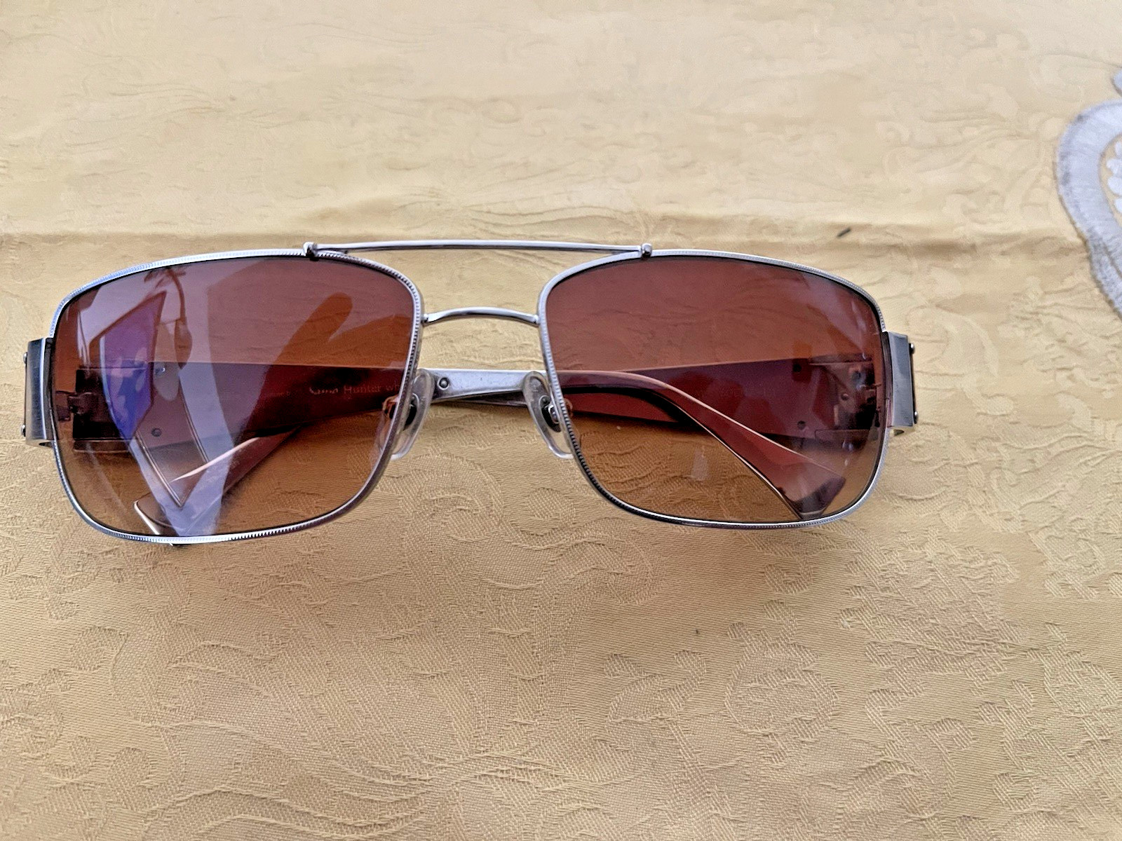 LOREE RODKIN SUNGLASSES MODEL HUNTER in WHITE-GOLD Color