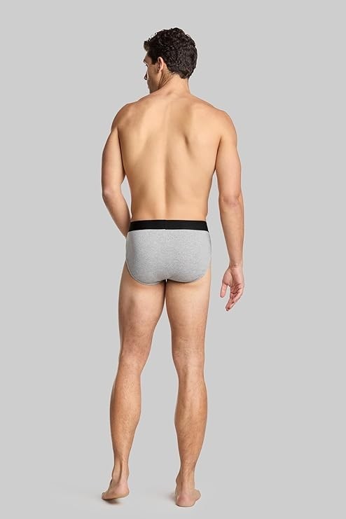 6 Pack Fine Fit Men Classic Briefs Cotton Brief Fit Underwear Solid Colors S-XL