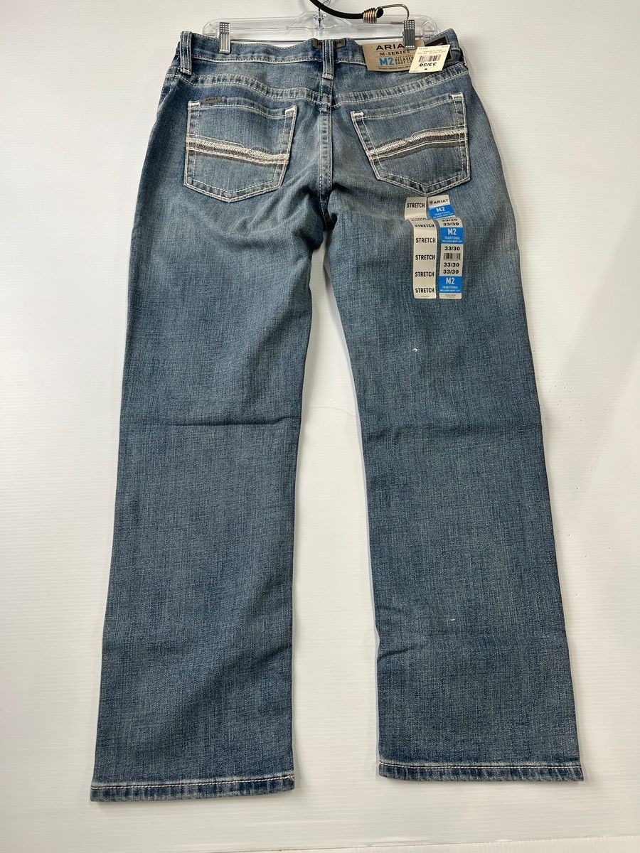 ARIAT M2 Traditional Relaxed Boot Cut Jean Men’s Size 33×30 Flynn Wash