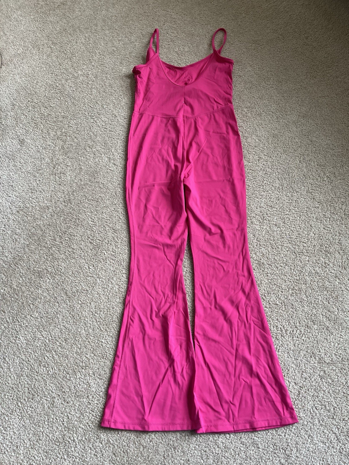 JoyLab Hot Pink Active Jumpsuit with Flared Leg Size Large
