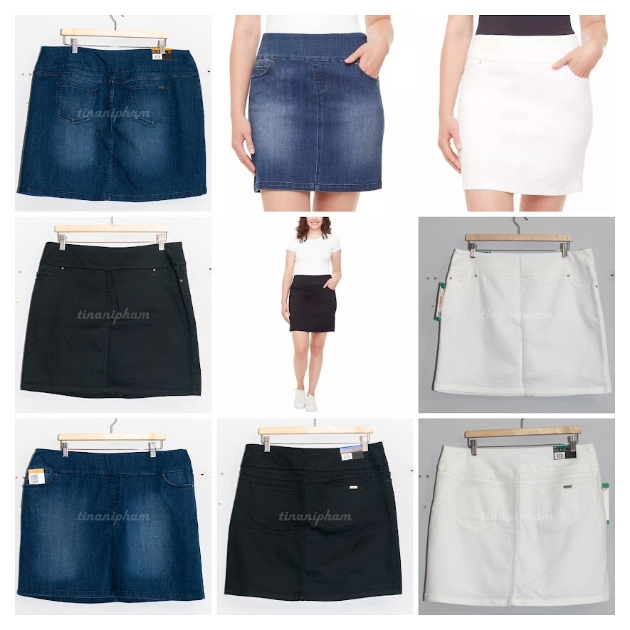 BLACK , BLUE , WHITE NWT S.C. & CO. Ladies’ Denim Skort