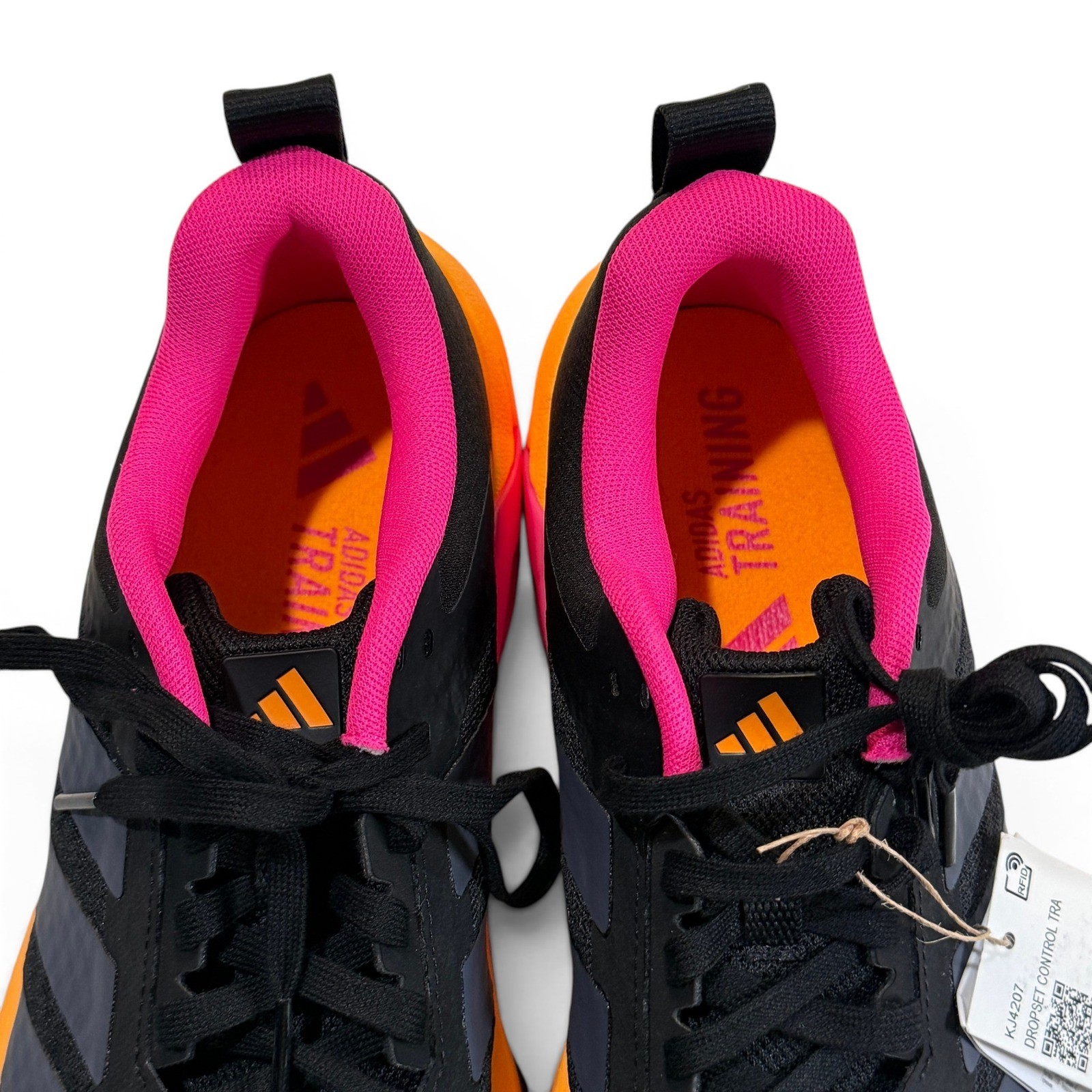 Adidas Mens Dropset Control Training Shoes Black Orange Pink KJ4207 Size 9.5 NEW