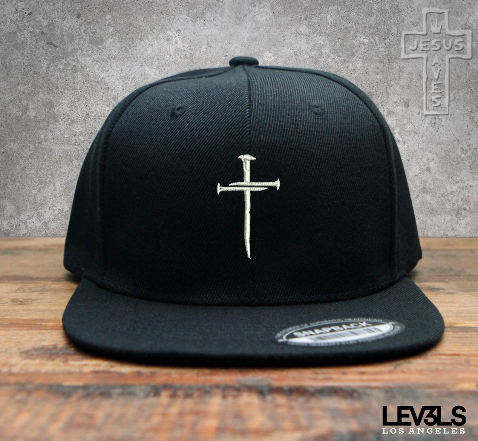 3 NAILS CROSS SNAPBACK BASEBALL CAP CHRISTIAN CROSS JESUS SAVES GOD IS GOOD