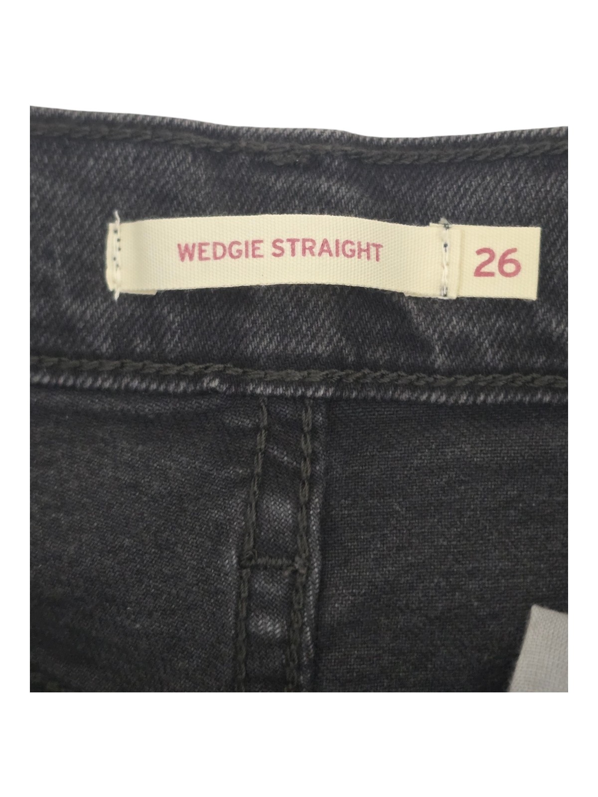 Levi’s Wedgie Straight Jeans Women’s 26×28 Black High Rise Straight Leg