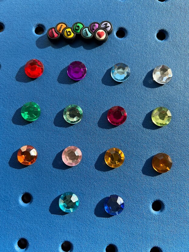 Pair of (2) Birthstone Gem Authentic Jibbitz Shoe Charms for Crocs! Retired New!