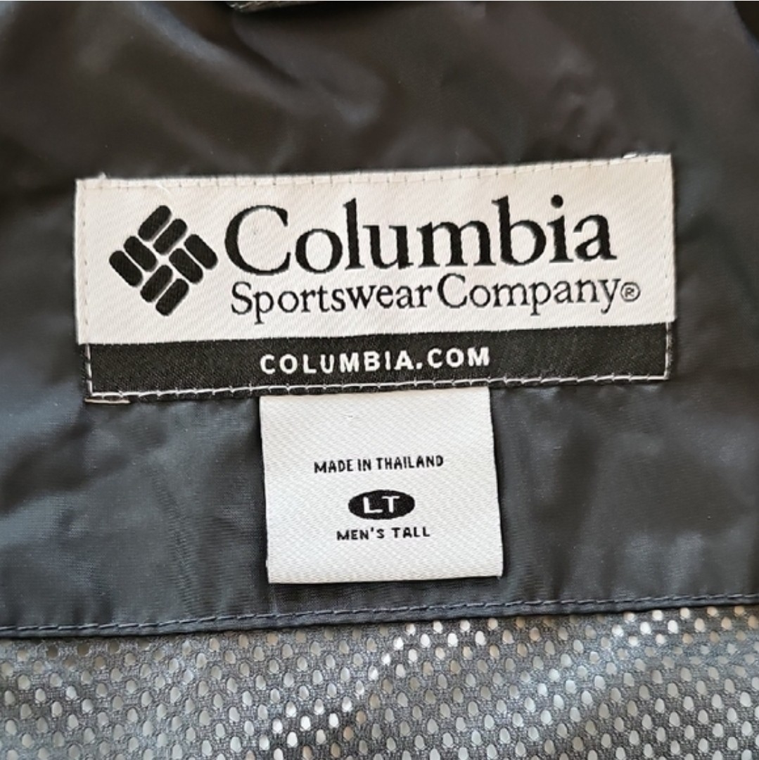 Columbia Omni-Tech Men’s Tall LT Hooded Waterproof Breathable Jacket Blue/Gray