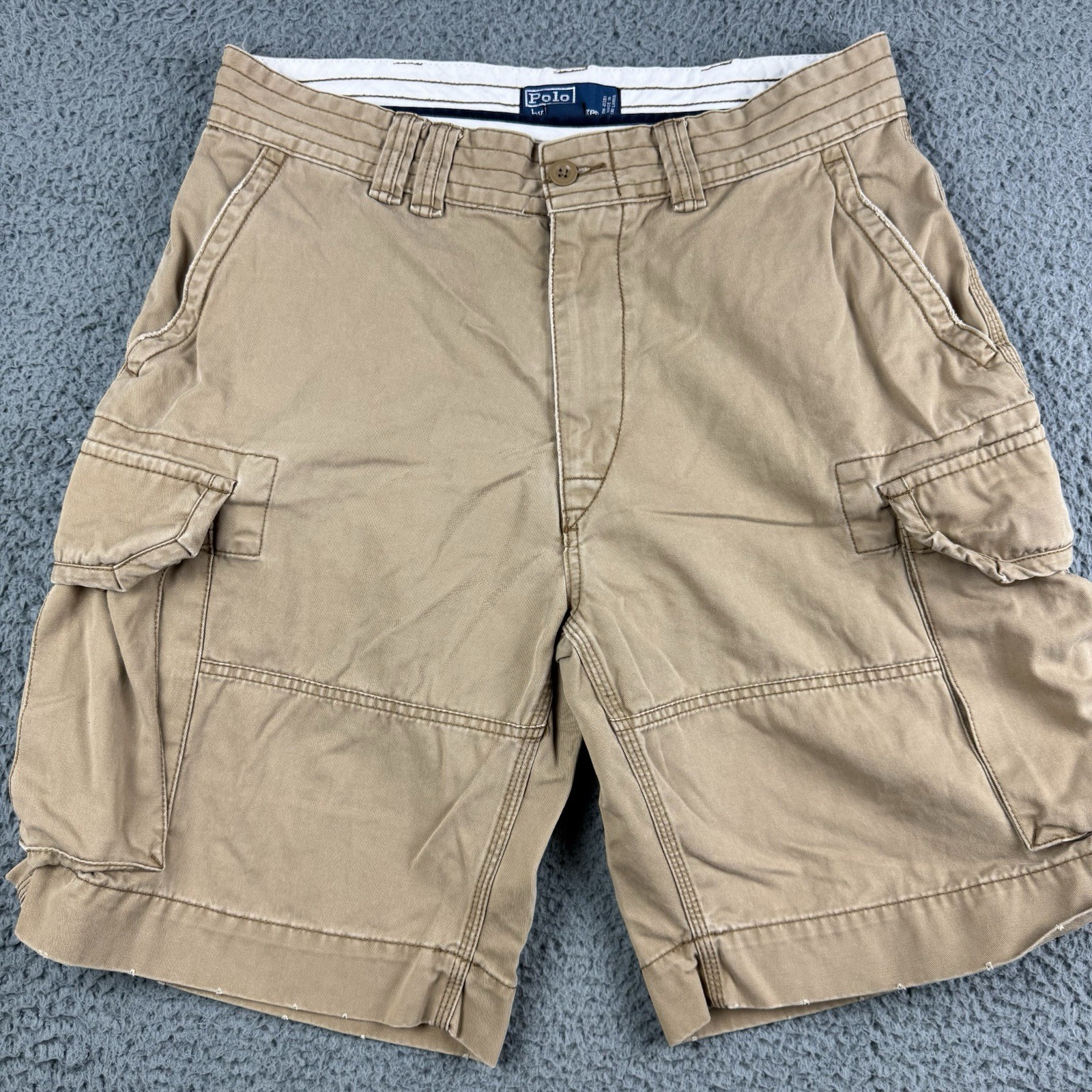 Vintage Polo Ralph Lauren Shorts Men’s Size 34 Cargo Khaki Outdoor Beach Logo