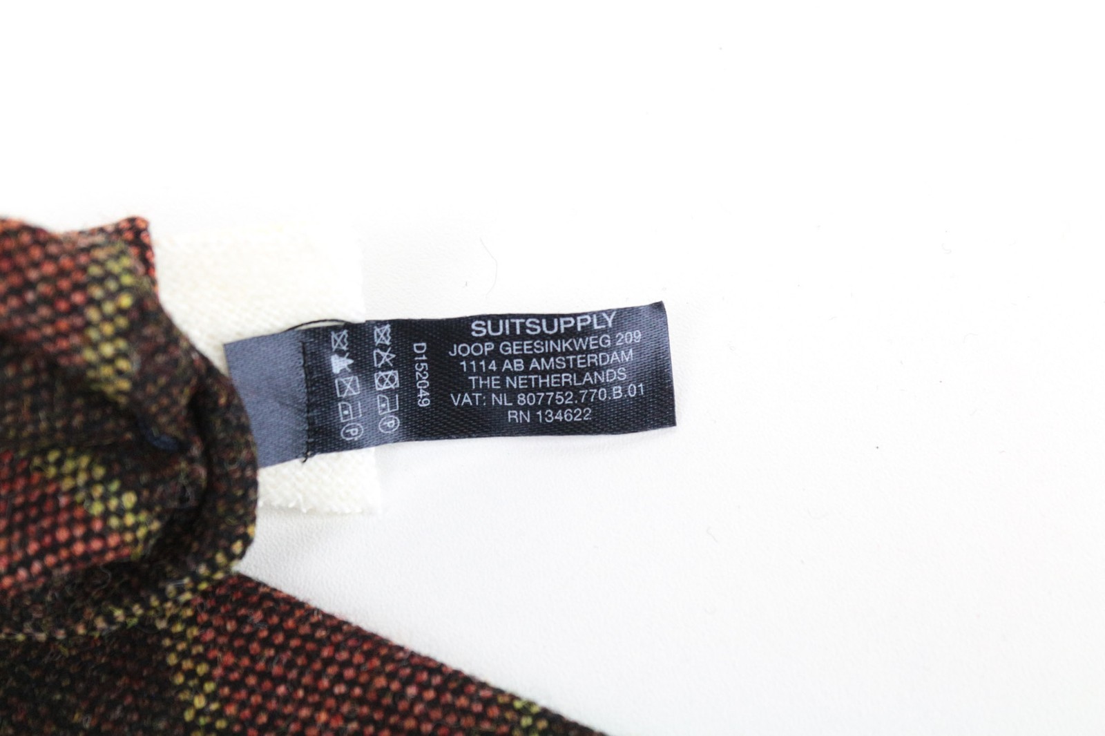 Suitsupply Men Necktie 150 x 8 cm Brown Striped Pure Wool Pointed-End