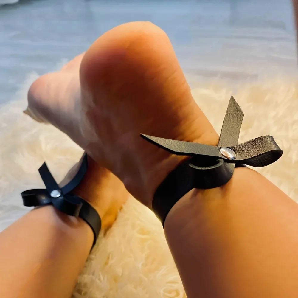Leather Anklet Women’s Sexy Leather foot bow Ankle Accessories ankle bracelets