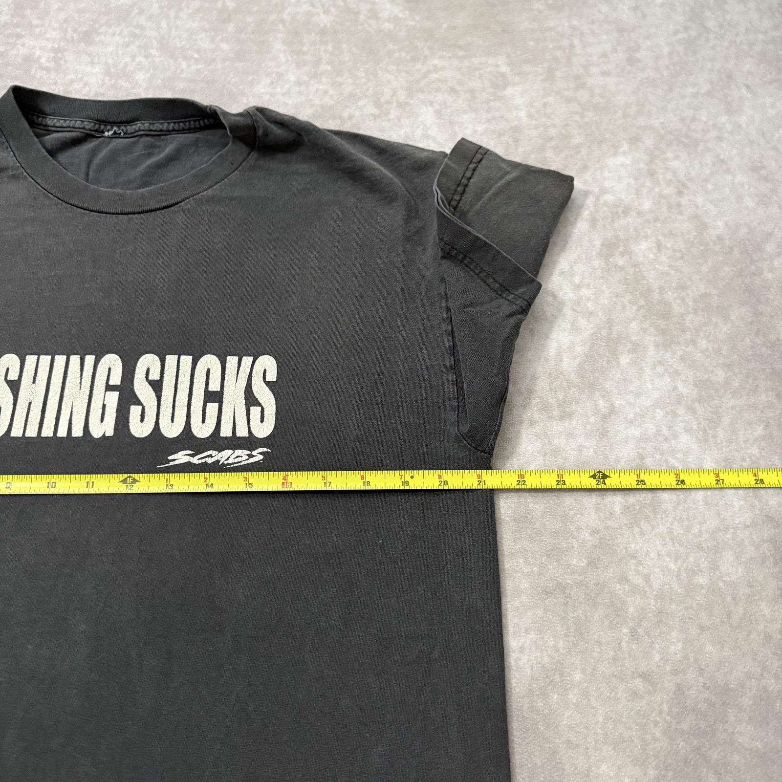 Vintage Scabs Crashing Sucks Shirt Mens M Black Skate Funny Riding Surf Tee