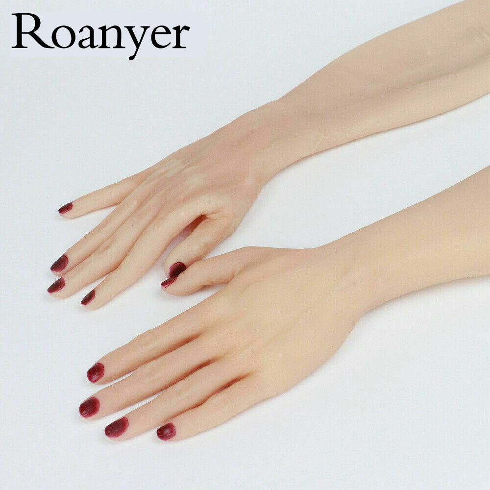 Roanyer Realistic Silicone Female Gloves Hand for Crossdresser DragQueen