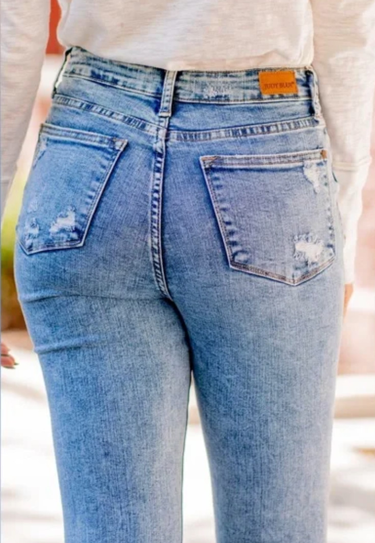 New PLUS Judy Blue Skinny Fit Light Blue Denim JB88266