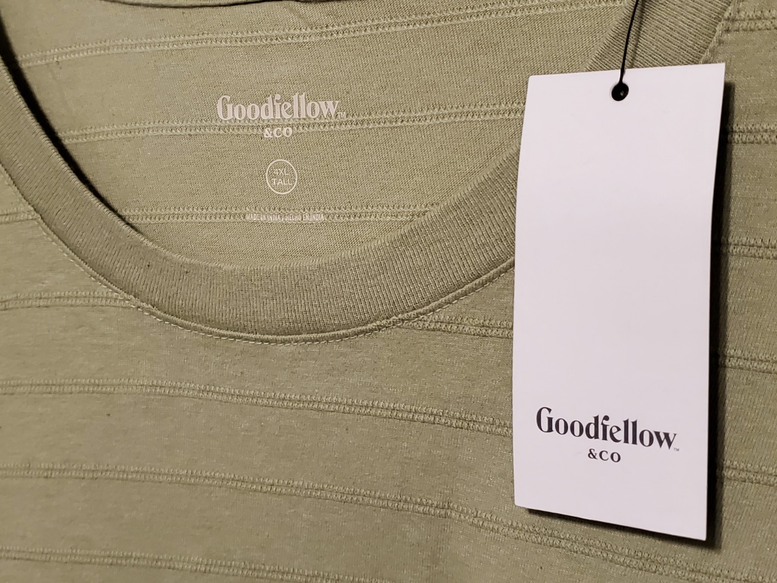 Goodfellow & Co Men’s Short Sleeve T-Shirt Green Size 4XLT – NEW – QTY AVAILABLE