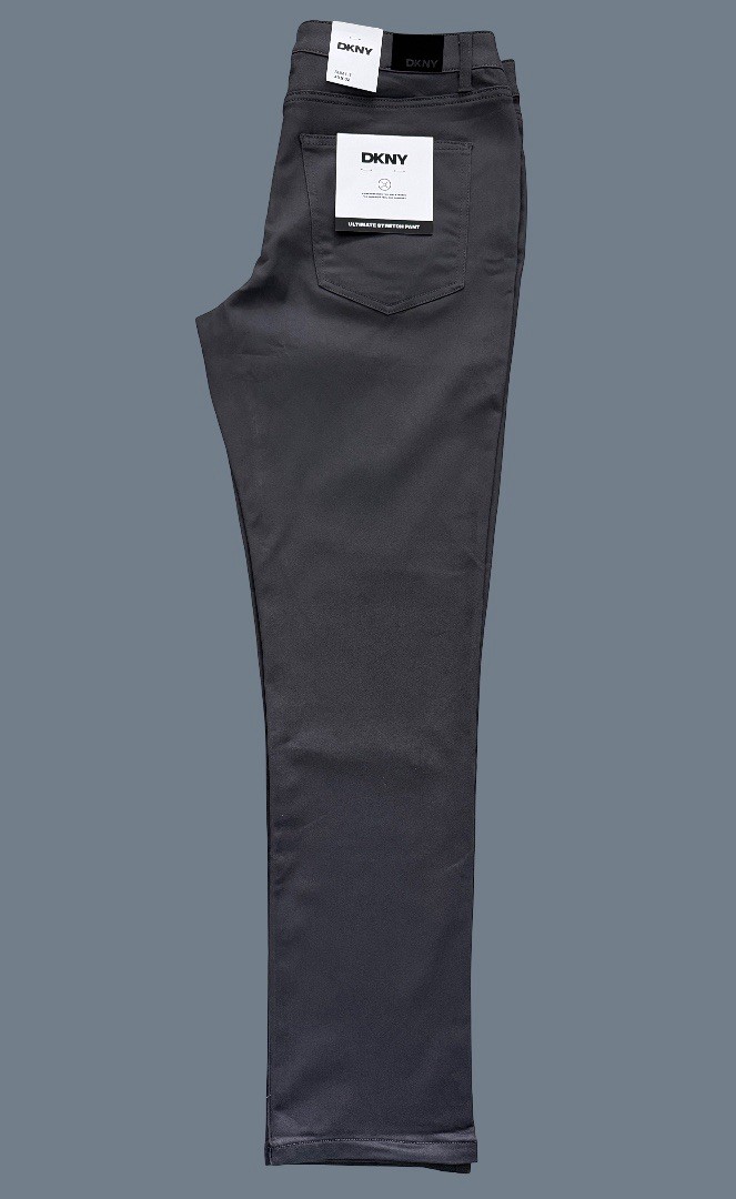 NWT DKNY Mens Ultimate Stretch Pants Stanton Slim Fit 32 33 34 36 Gray Grey R6