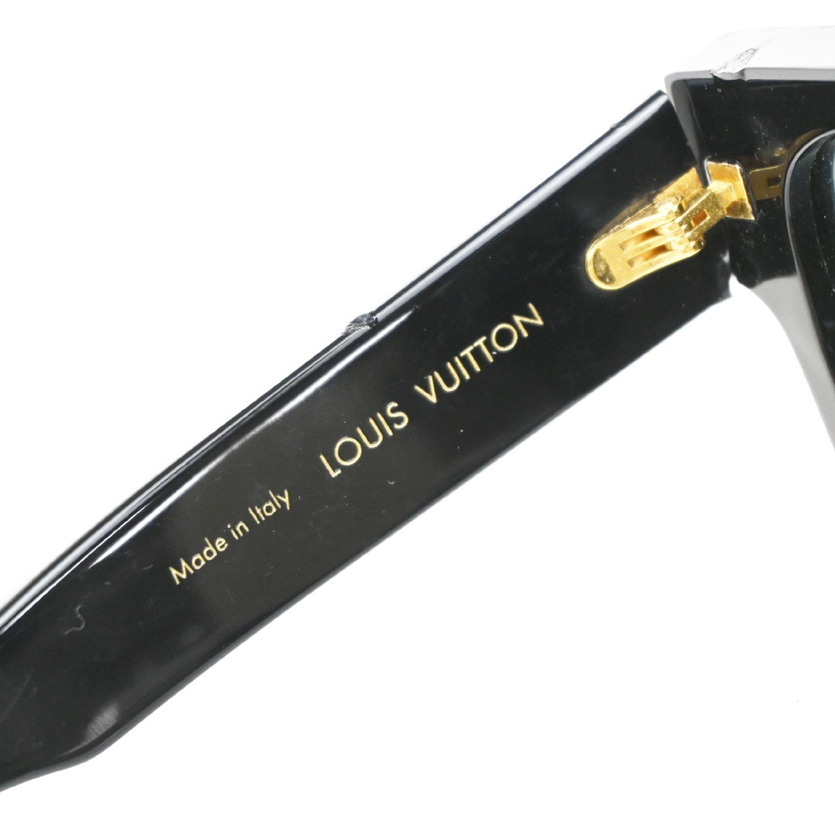 LOUIS VUITTON Escape Square Sunglasses Eye Wear Plastic Black GHW Z1496E 36EG390