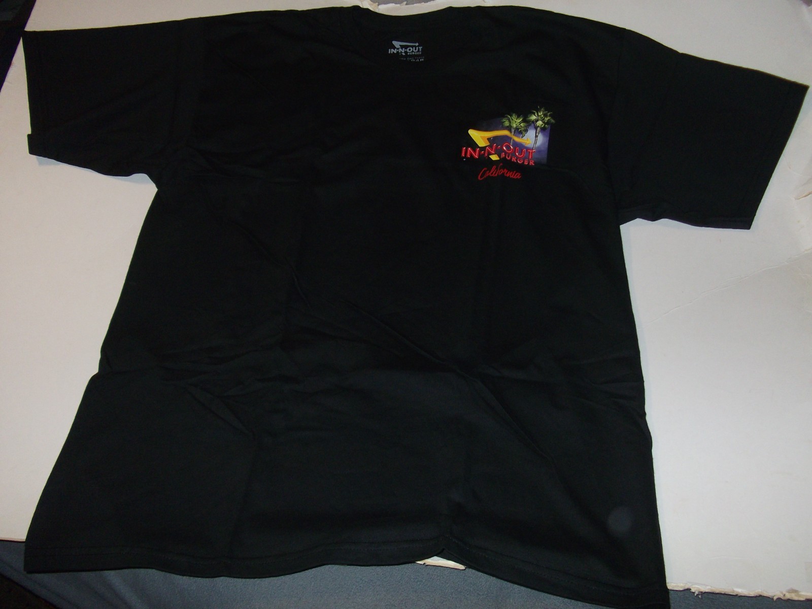 In N Out Burger California T-Shirt Mens XL Black Short Sleeve