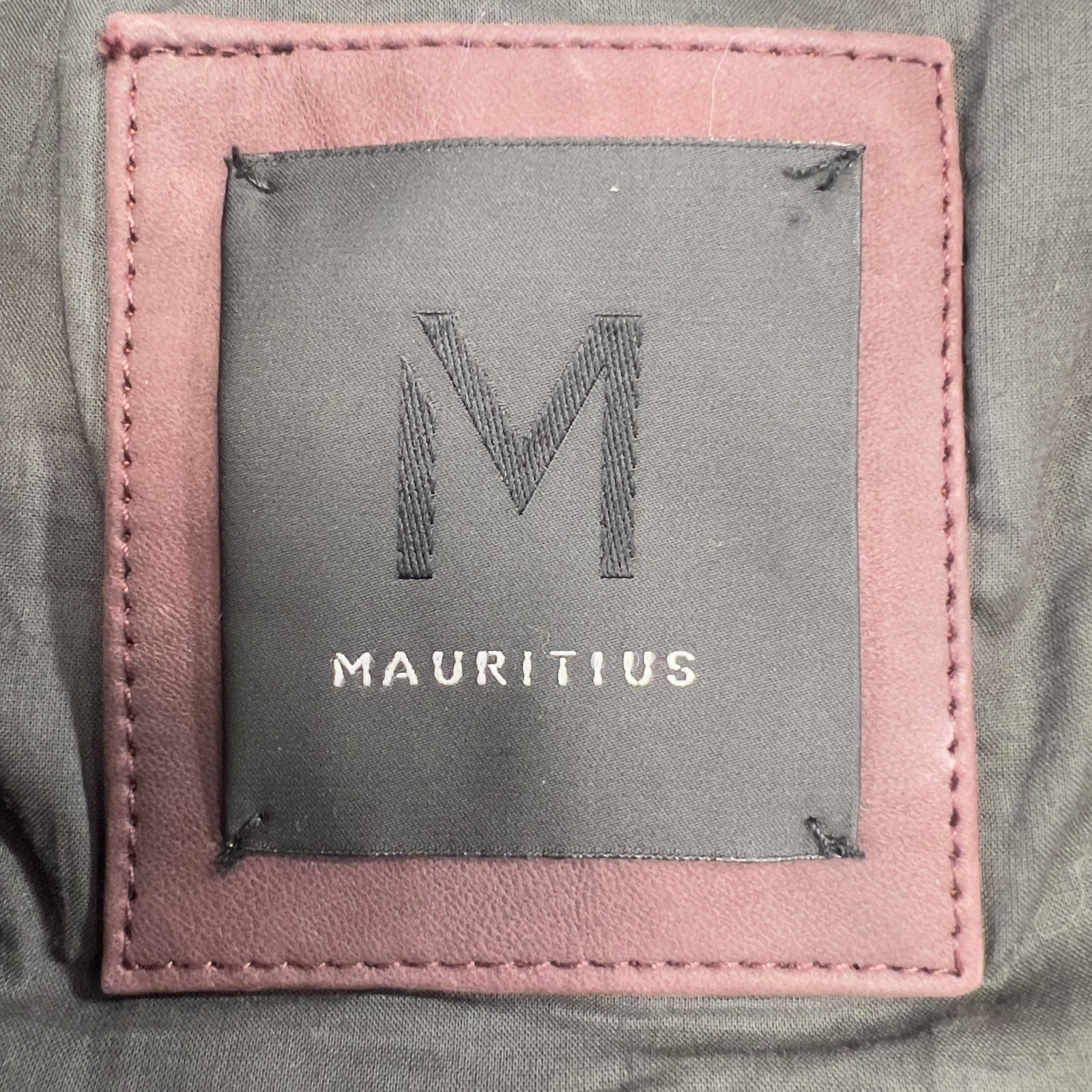 Mauritius Twila RF Leather Jacket Womens 7/8 Wine Red Moto Zip Lined Biker