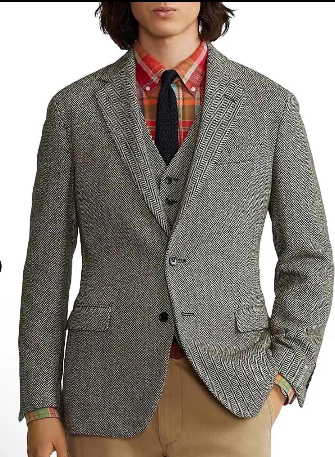 NWT Polo Ralph Lauren Polo Soft Herringbone Sport Coat Black Cream Sz 40R 3Avail