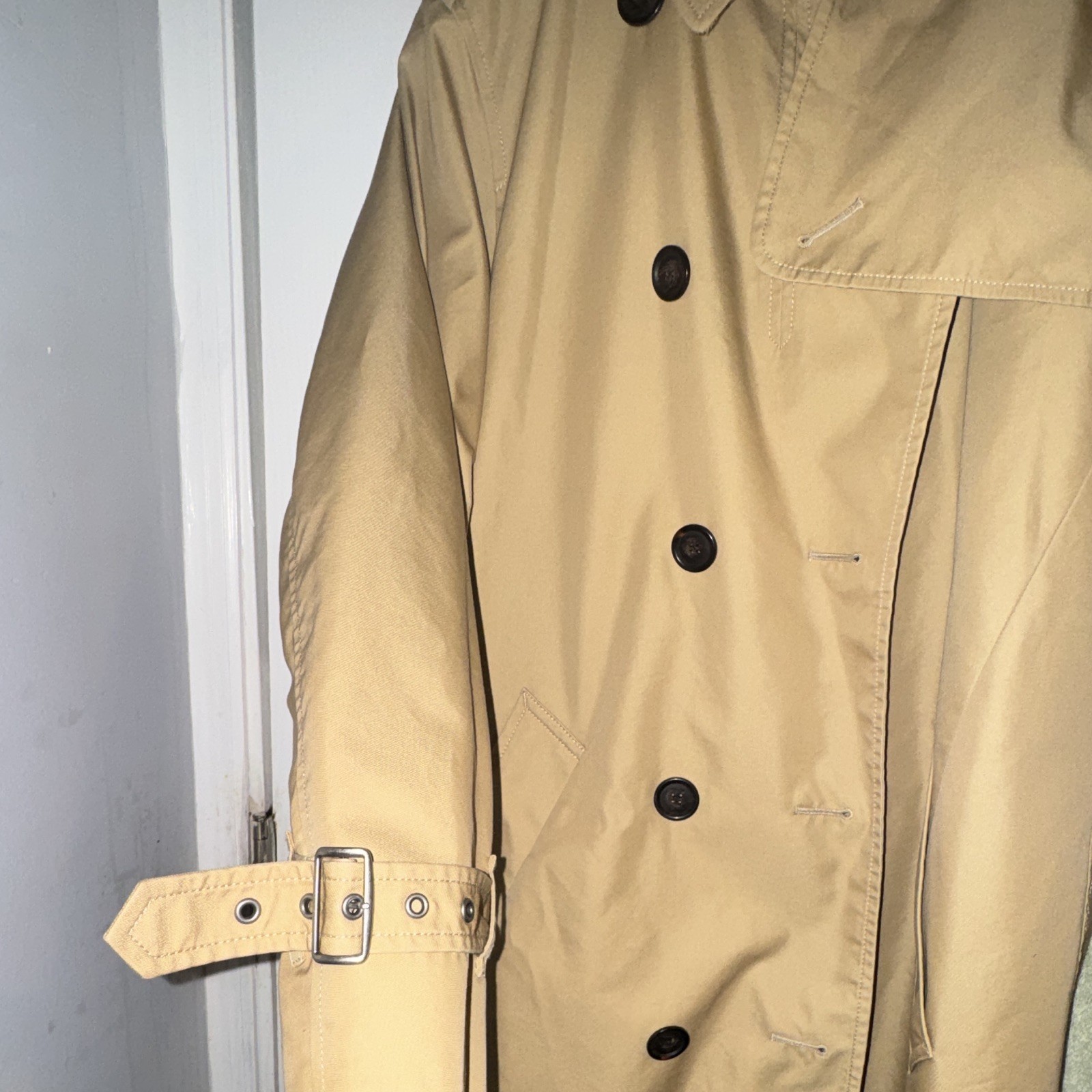 Coach The Trench Beige Double Breasted Lined Long Trench Coat Women’s L