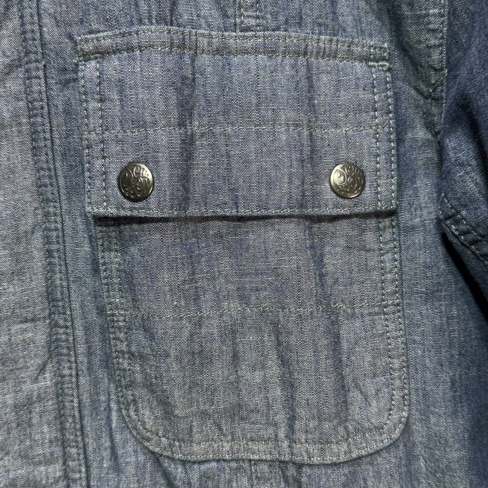 Pretty Green Parka Jacket Mens Medium Blue Hooded Utility Military Coat Mod