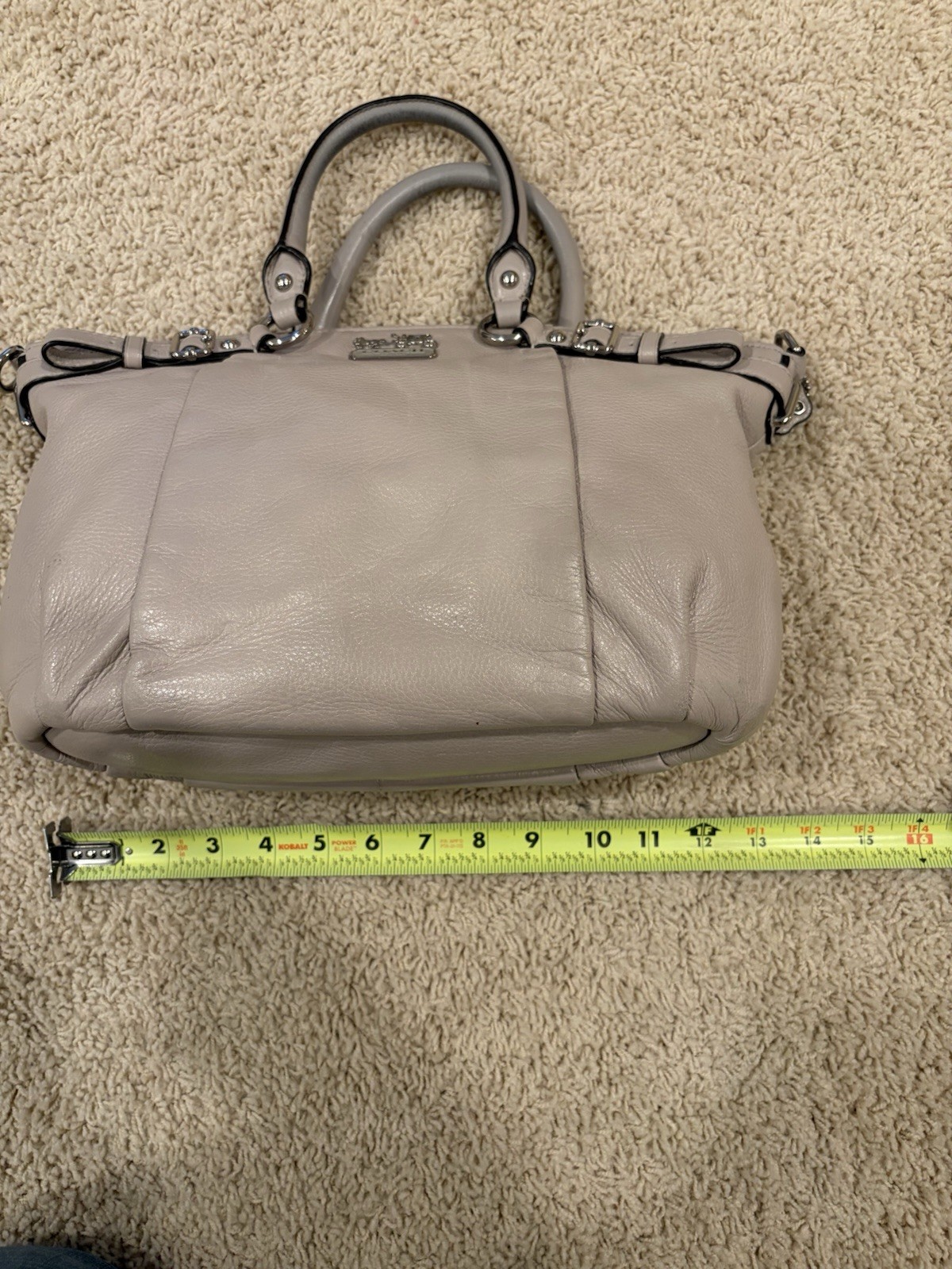 COACH MADISON SOPHIA in Bone, ITALIAN PEBBLED LEATHER SATCHEL. Very Nice