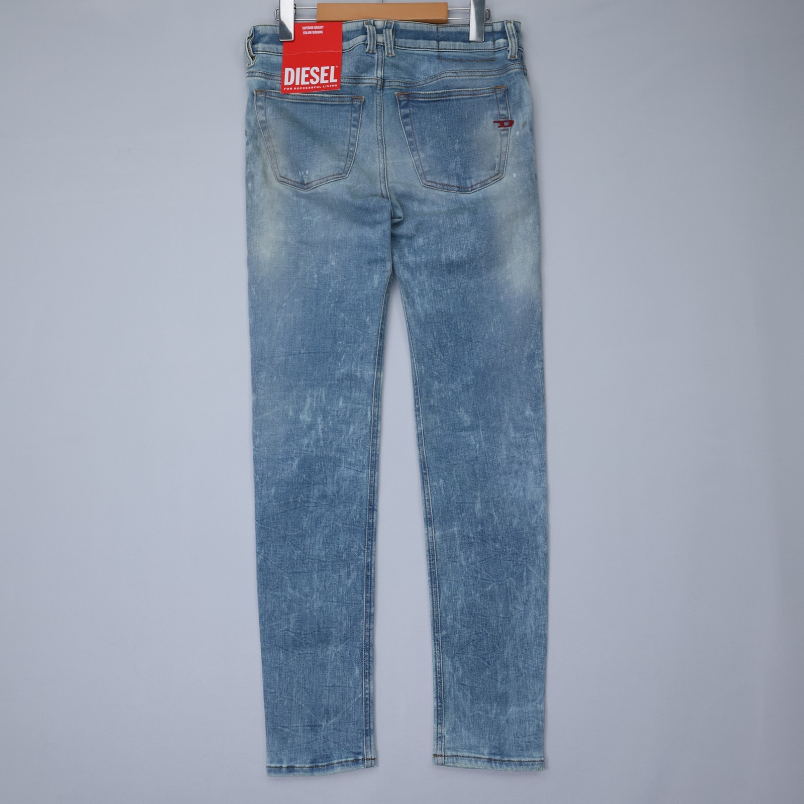 Diesel Mens Jeans 1979 Sleenker Trouser Skinny Low Rise Distressed Blue Size NWT