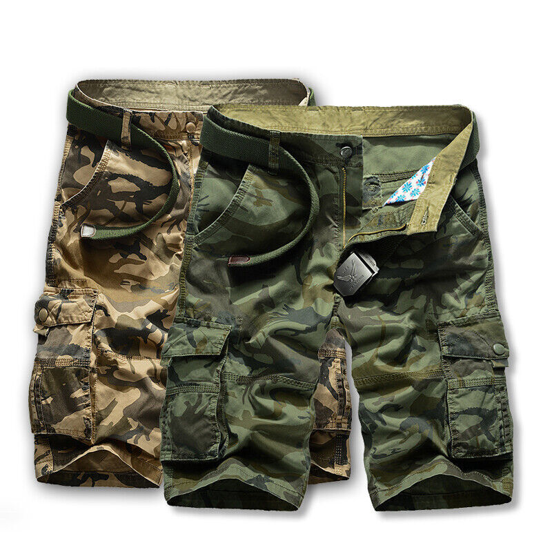 Mens Army Camouflage Shorts Cargo Shorts Half Pants Summer Casual Shorts