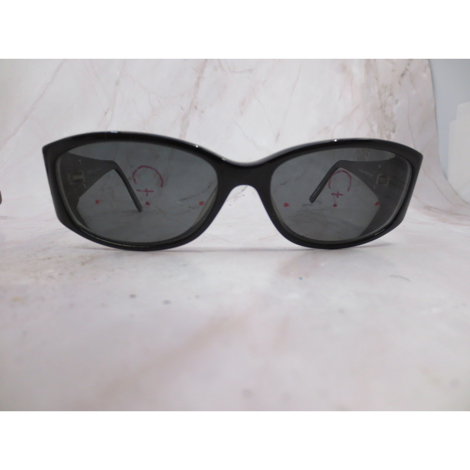 Chelsea Morgan Sun CMS0005 Black Oval Sunglasses Silver Filigree 55-16-130