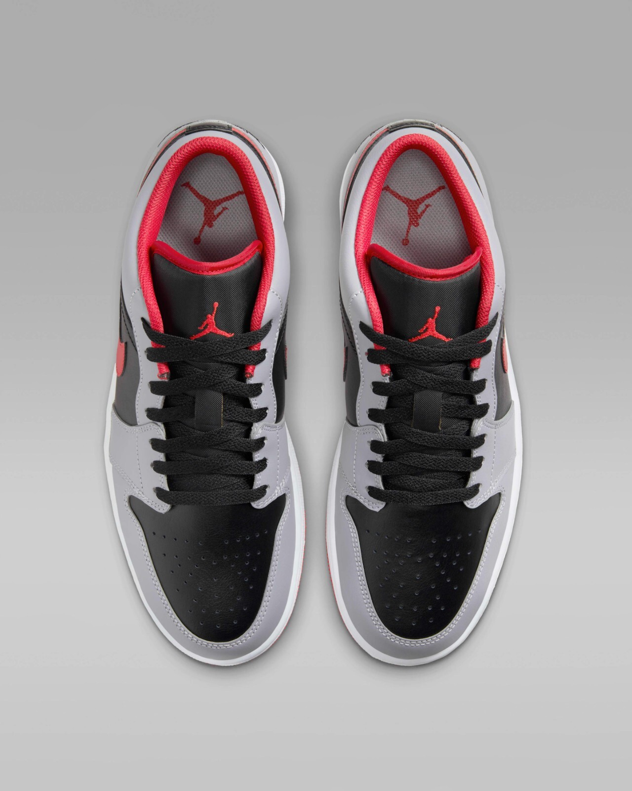 Nike Air Jordan 1 Low “Black/Cement Gray/Fire Red” 553558-060 Mens New [US 7-14]