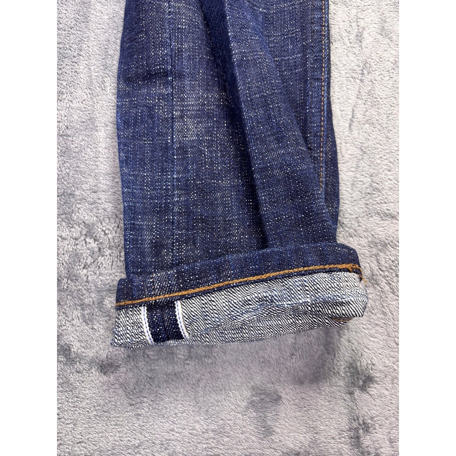 Unbranded Brand UB465 Selvedge Jeans Mens 32×32 Tight Fit 16oz Raw Denim