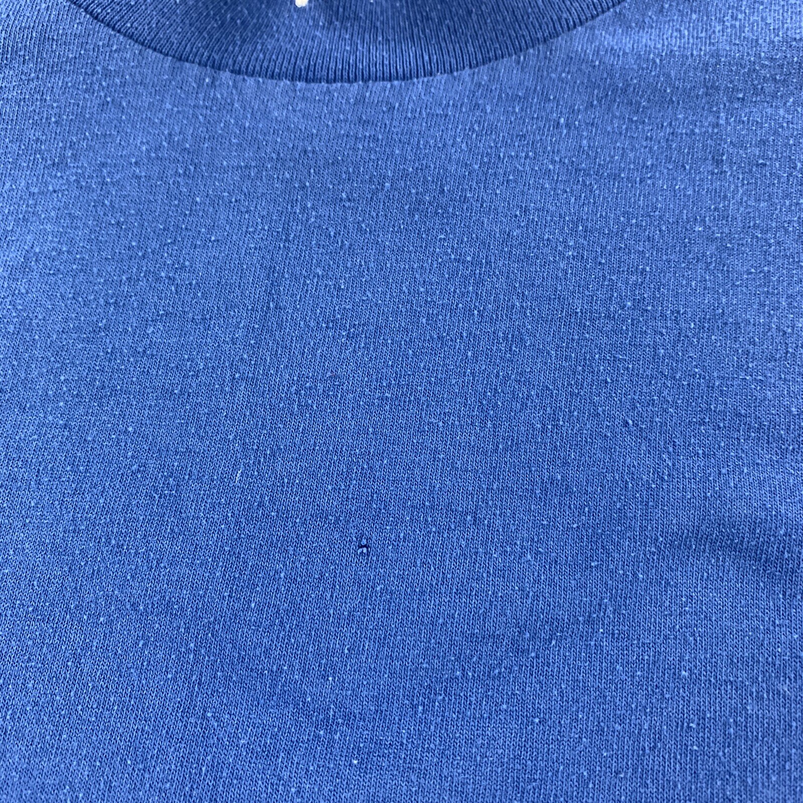 Vintage 90s Cal Cru Single Stitch Blank Blue T Shirt XL Made In USA 50/50
