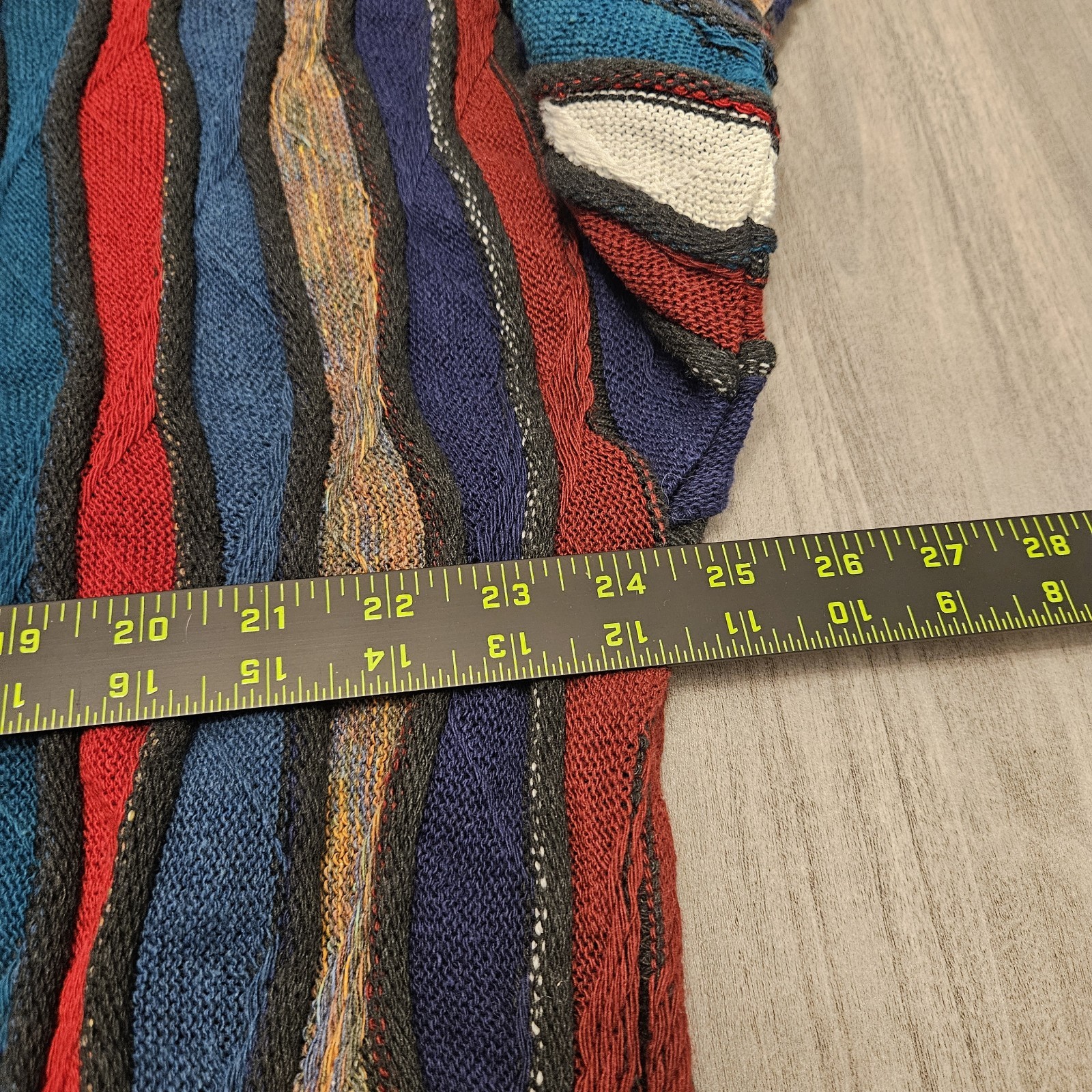 Vintage 90s Coogi Style 3D Abstract Grunge Hip Hop Knit Sweater L Alfani
