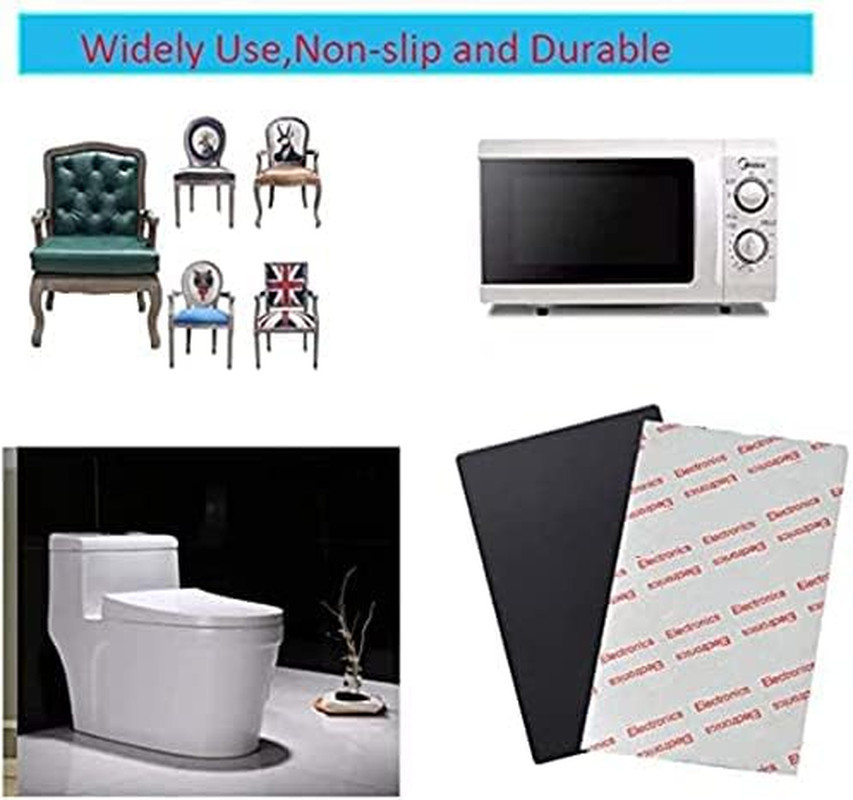 2Pcs Anti-Slip Pads Silicone Rubber Plastic Pads 3M Self-Stick Adhesive Non-Slip