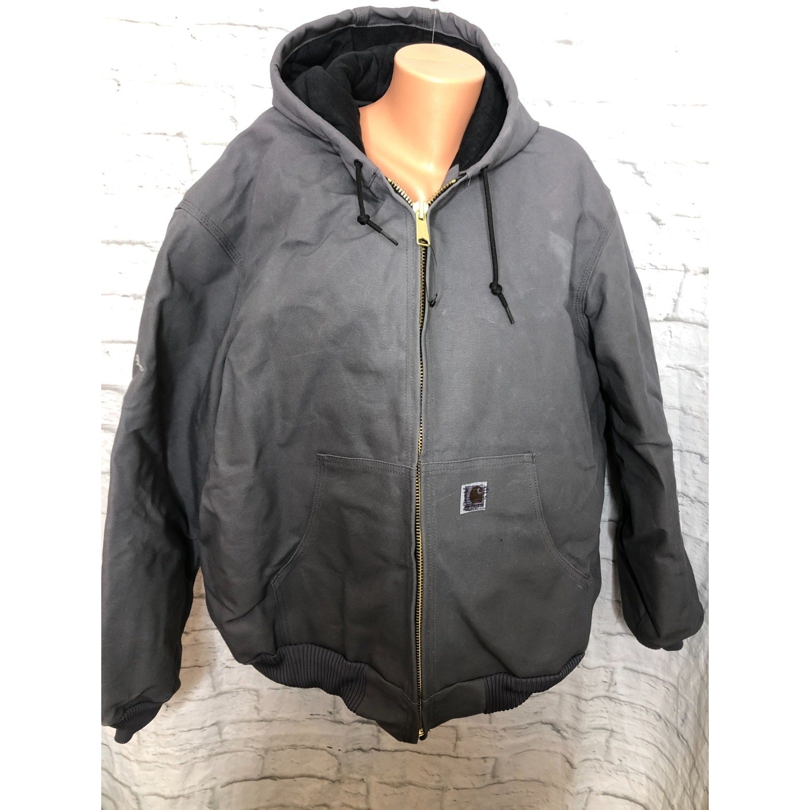 Carhartt 0J0140 M Active Jacket Size XL Quilt Lined Gravel Gray Loose Fit Jacket