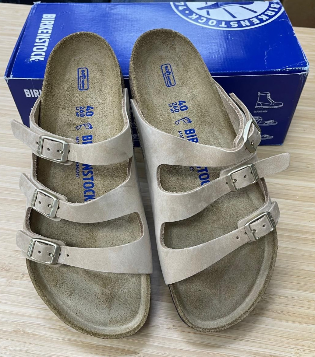 Birkenstock Unisex Florida Nubuck Sandcastle Sandal, Size EU 40/ US W9-M7
