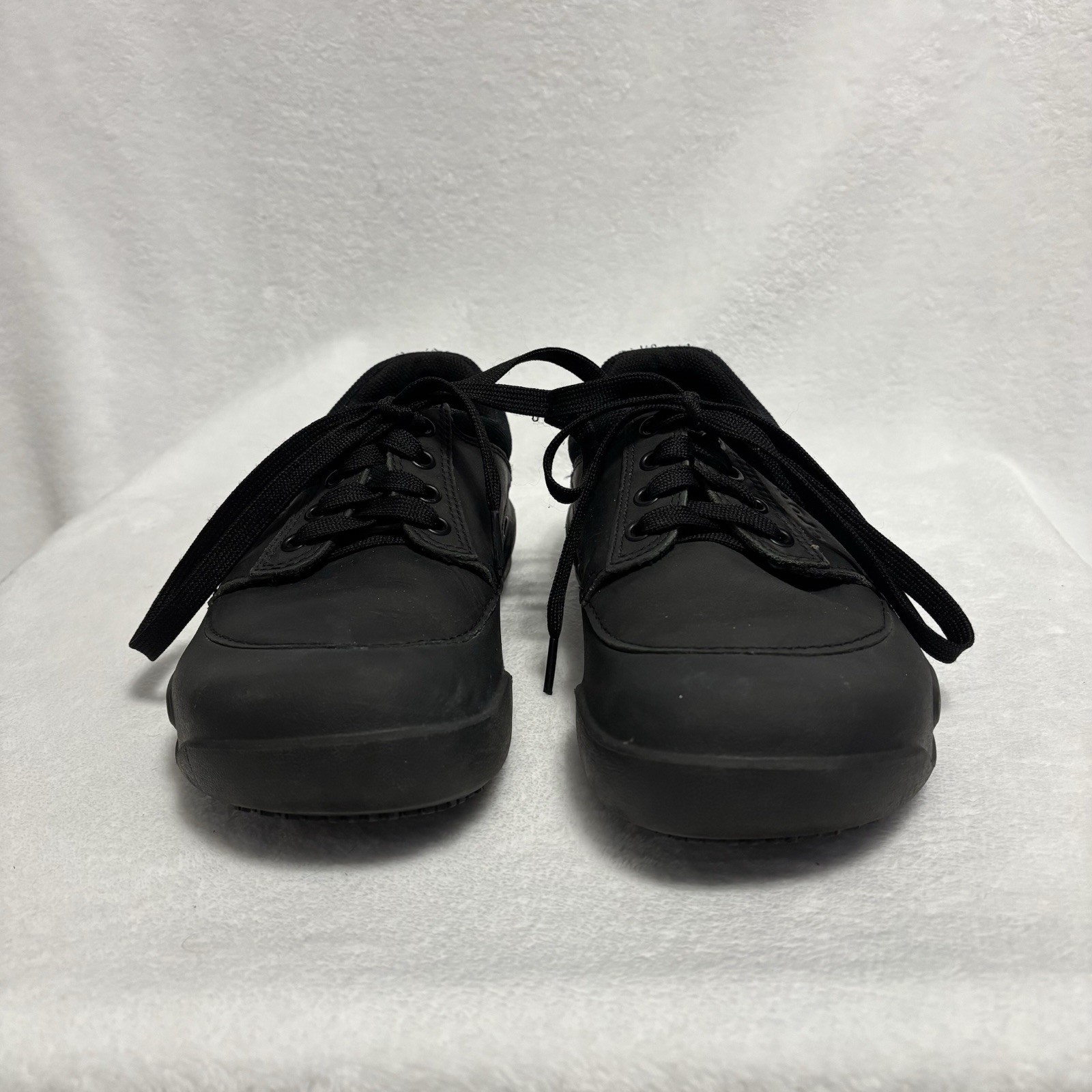 Crocs Velocity Lace Up Work Shoes Black Slip Resistant M7 W9