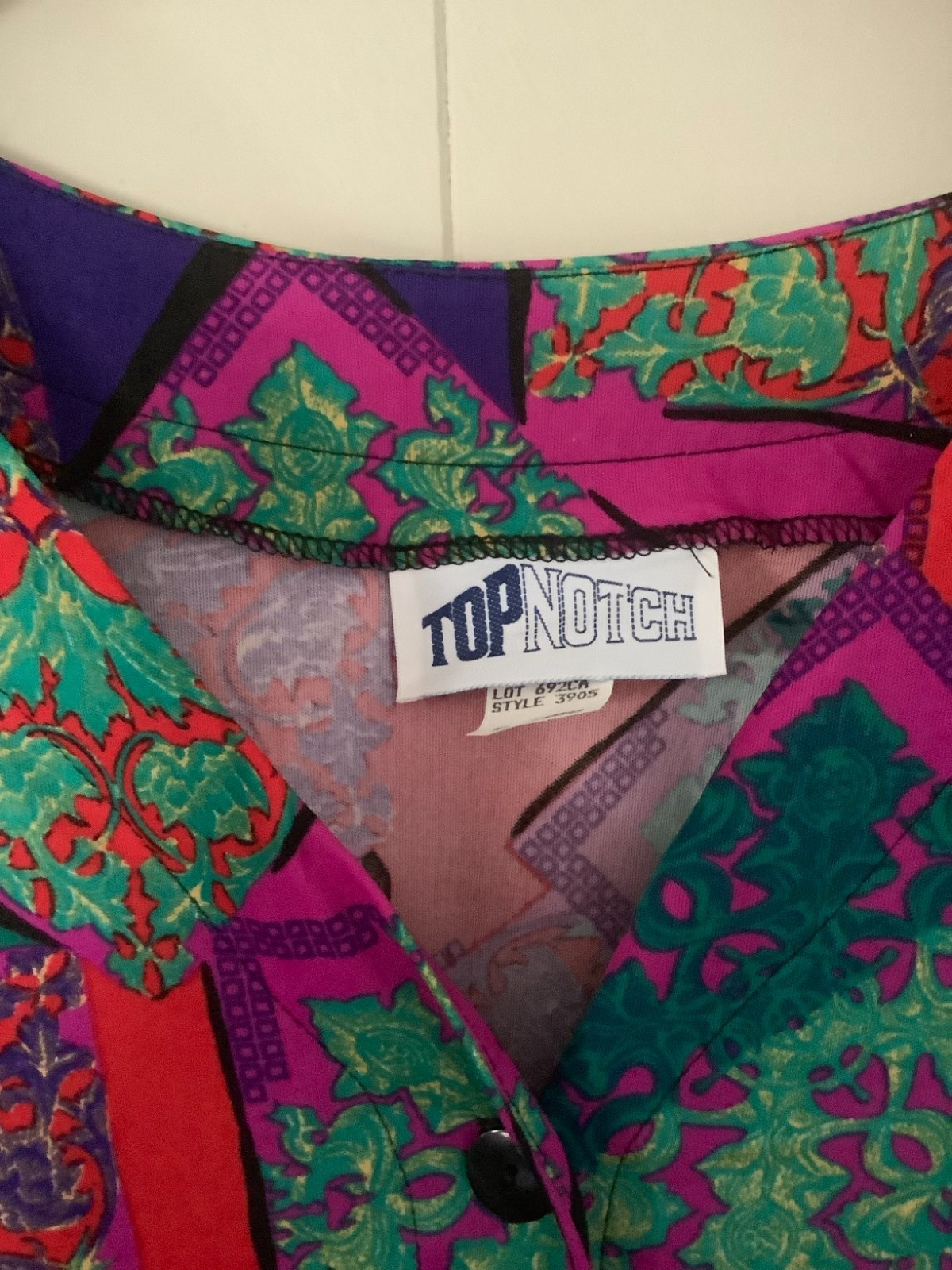 Vintage Top Notch Blouse Women’s Plus Size 30W Bright Rich Colors New w/Tags