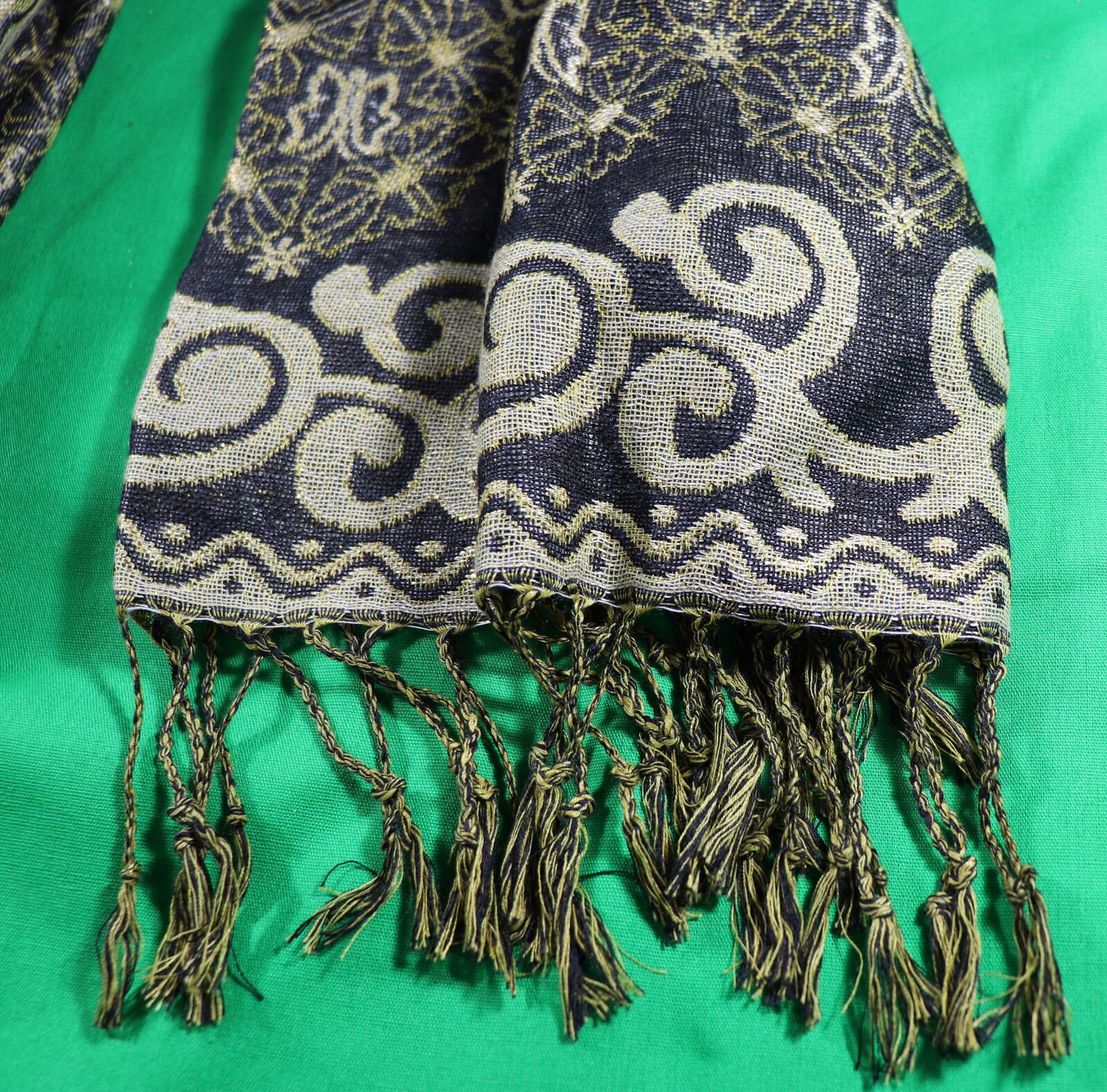 Scarf Flowers/Butterflies Blue/Yellow – Women’s Designer Scarf by Nicole
