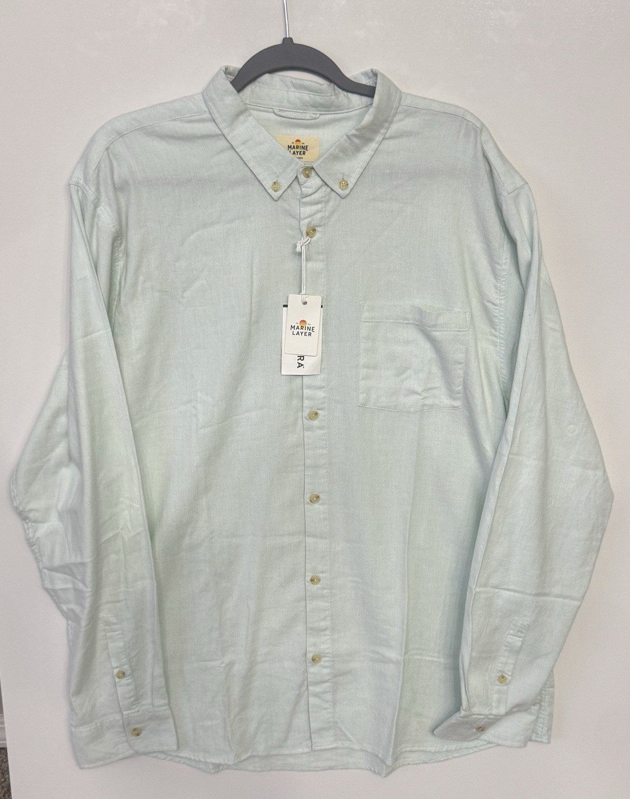 MARINE LAYER California Oxford Shirt Men’s Size XX Large Skylight