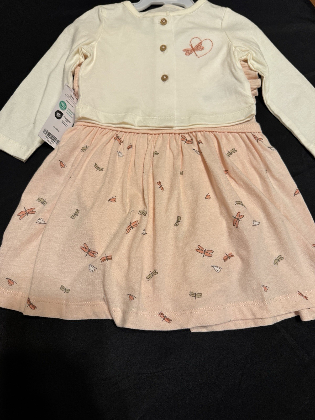 NWT Carter’s Baby 2-Piece BodysuitDress & Cardigan Set 9 Months