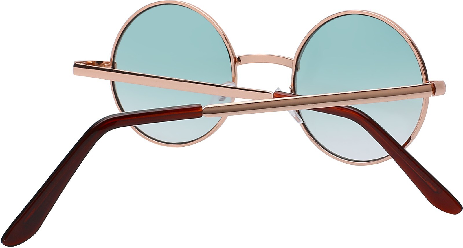 ROUND SUNGLASSES GREEN TINTED COLORED LENS 43mm METAL FRAME ONE PAIR