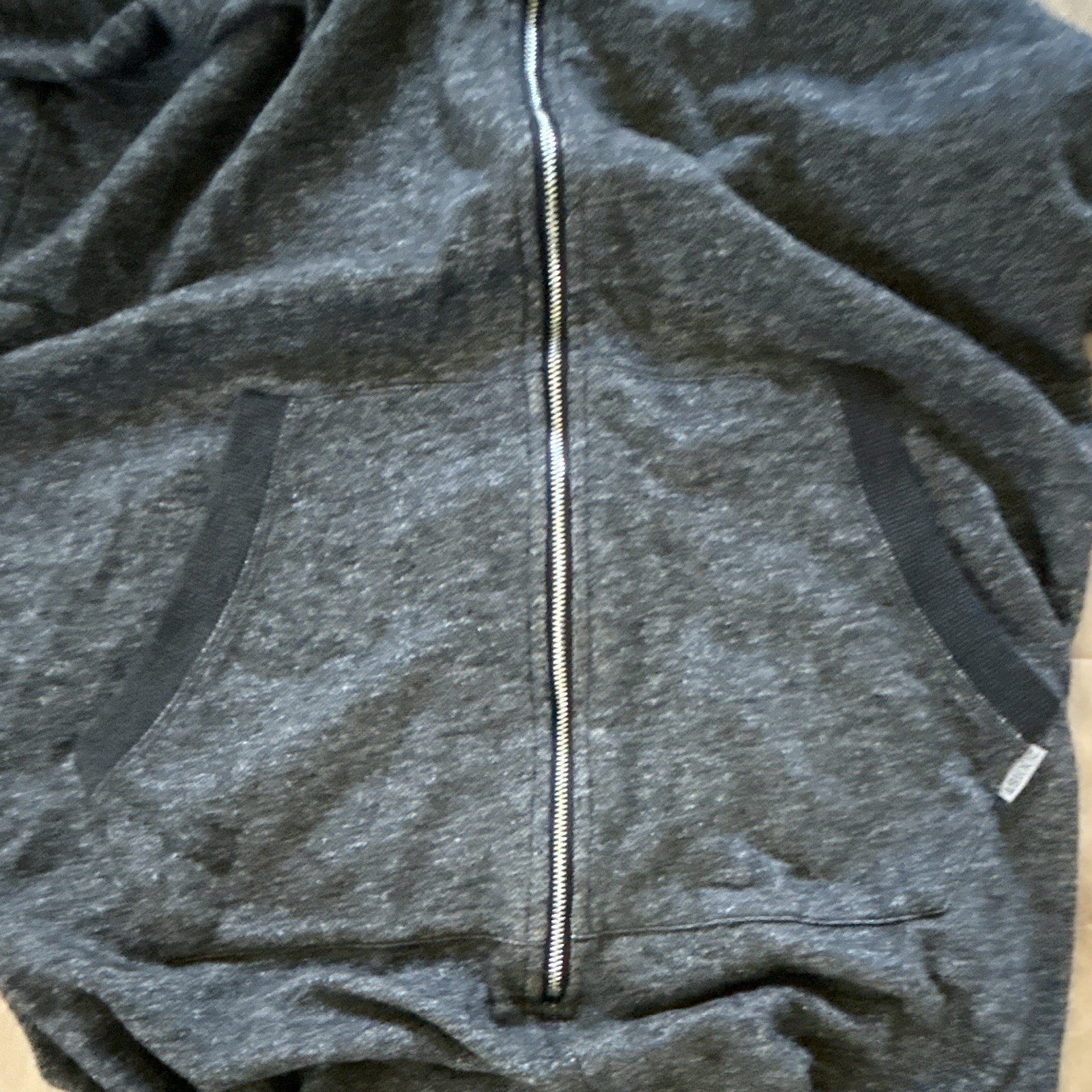 2(X)IST Gray Hooded Full Zip Fleece Cotton One-Piece Jumpsuit Women M