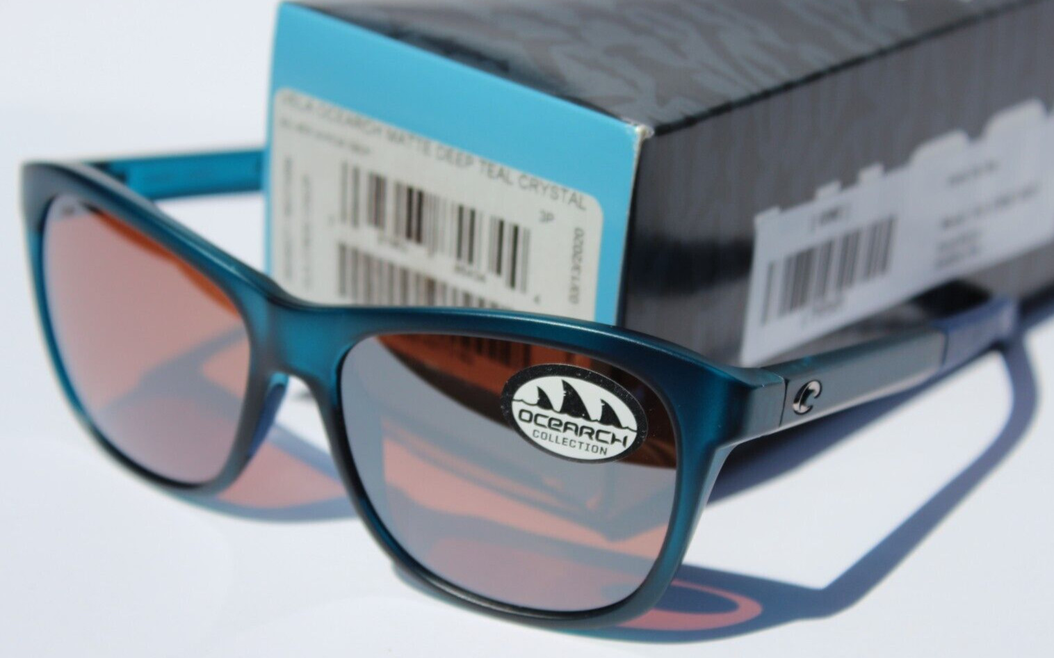 COSTA DEL MAR Vela POLARIZED Sunglasses OCEARCH Matte Teal Crystal/Silver 580P