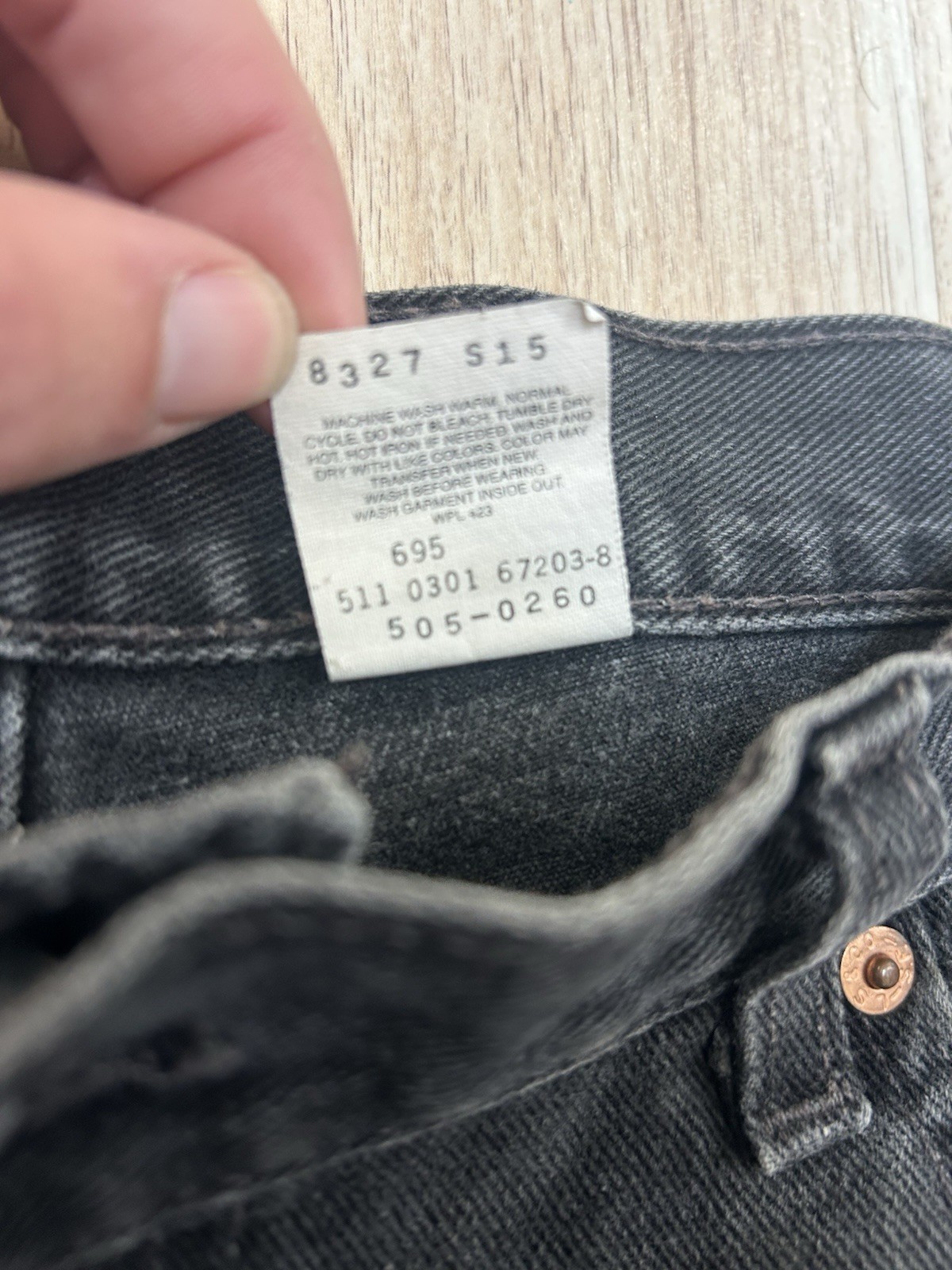Vintage 90s Levis 501 Black Jeans Mens 36×32 Made in USA 501-0658 Button Fly