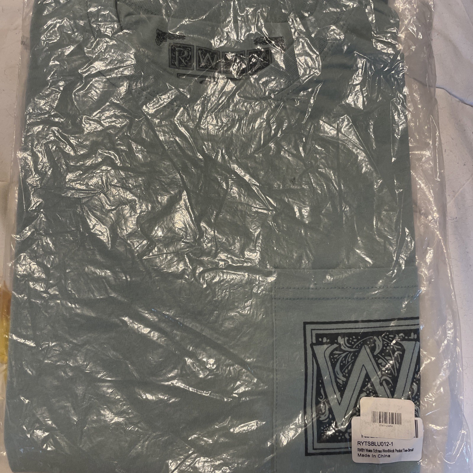 RWBY Weiss Schnee Woodblock Pocket T Shirt Size Small