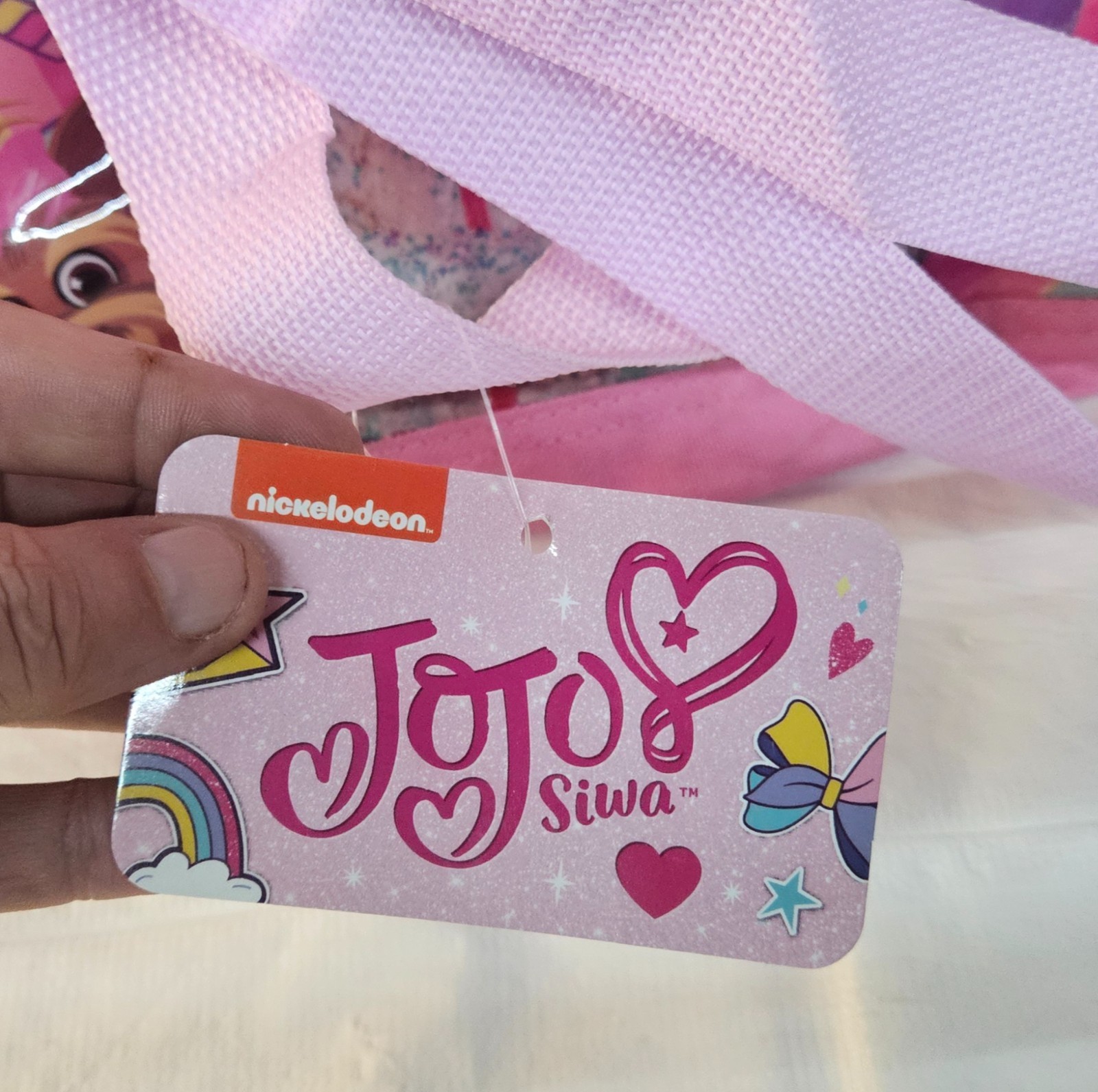 Jojo Siwa Polyester Duffle Bag w Printed PVC Side Panels & Shoulder Strap