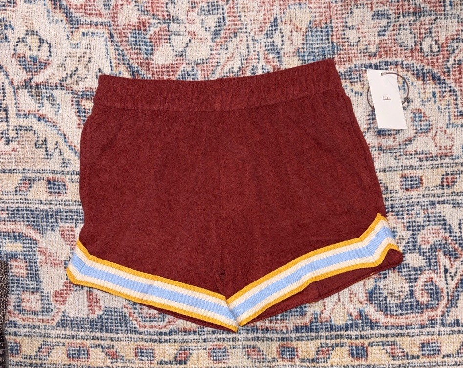Cadets Casita Terry Shorts In Red SZ 8/10 (24-27” Waist) NWT