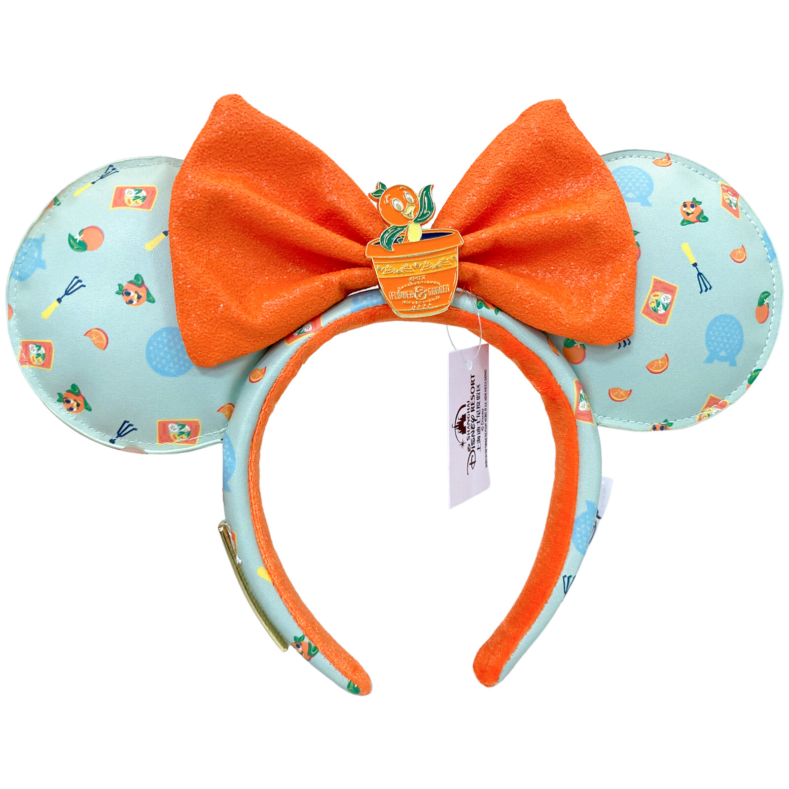 Disney~Flower&Garden Orange Bird Ears+Epcot Flower Garden Orange Bird Minnie Ear