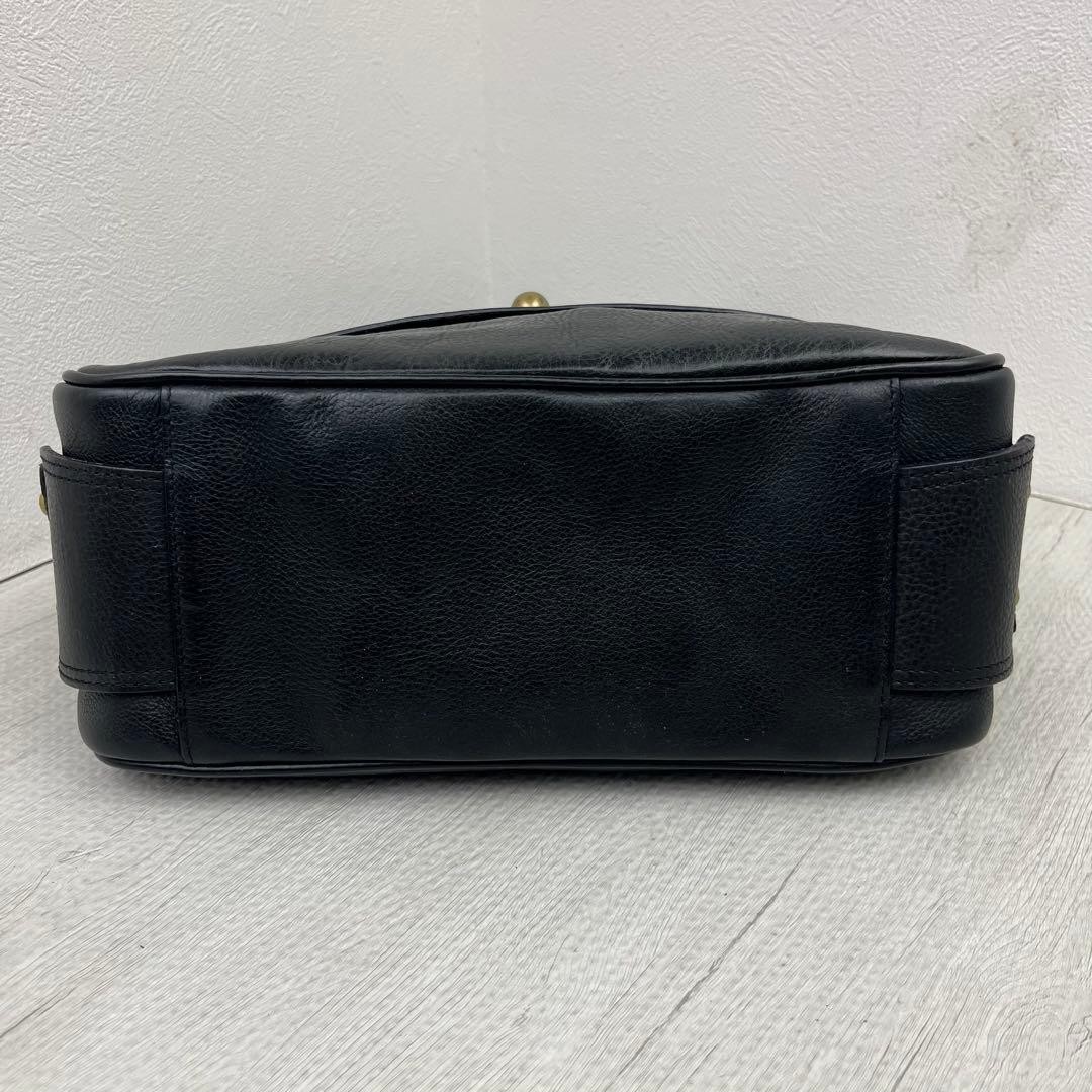 Mulberry Y2K Black Leather One Shoulder Flap Handbag 27x18x11cm Authentic