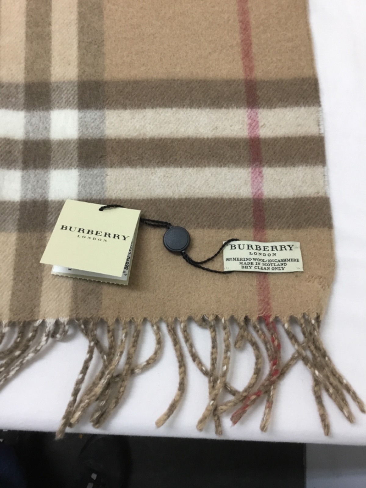 Burberry, Classic Giant Icon Check Cashmere Scarf, 64x 11.5 in, (SR675)